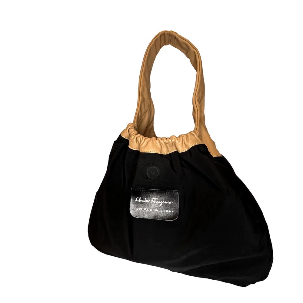 Salvatore Ferragamo - Vintage 1990's Nude Leather Drawstring Purse - Picture 3 of 9